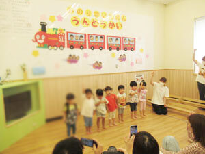 保育園での運動会の様子