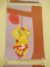 保育園児がつくったみのむしの作品