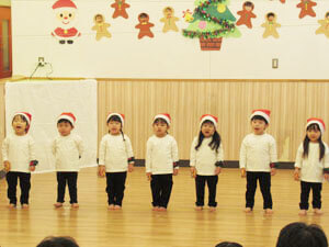 保育園でのクリスマス会の様子